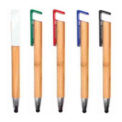 Lapicero bambú Touch y Soporte Celular