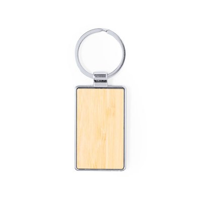 Llavero Rectangular Metal Bambu