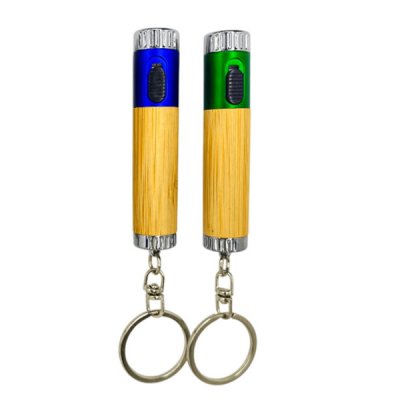 Llavero con linterna bambú