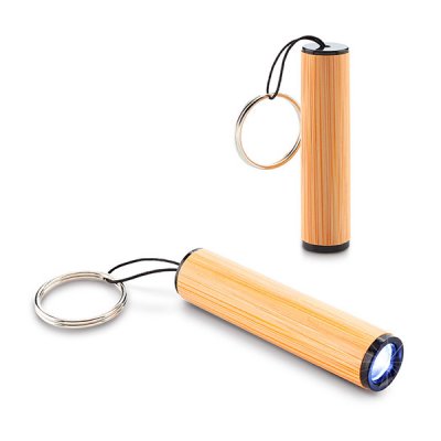 Mini Linterna con Llavero Bamboo