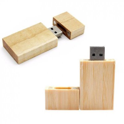 USB Madera rectangular