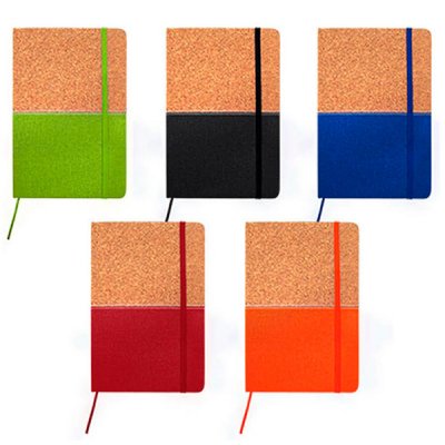 Libreta tapa corcho colores