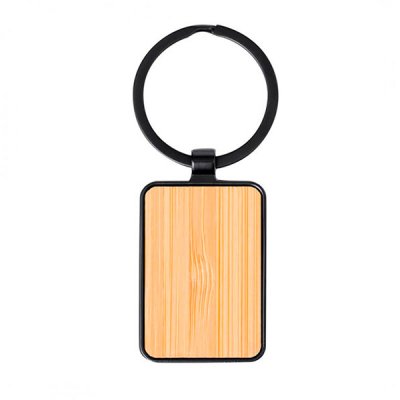 Llavero Rectangular Metal Bambu